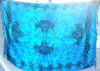 Celtic signs blue sarong