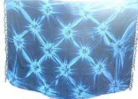 women's tie dye sarong blue burst diamond