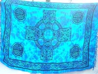 Celtic cross madalas with Celtic knotwork borders 