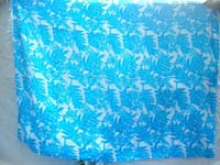 blue butterfly and leaf sarong on white background