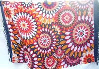 fantasy flower power orange red sarong
