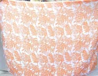 orange and white butterflies and palm leaves sarong 