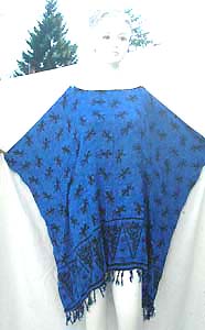 Womens poolside kaftan top shirt in urban fashion theme with tasseled hem