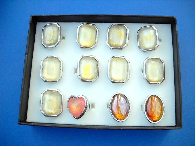 large glass bead fashion rings, cheap costume jewelry