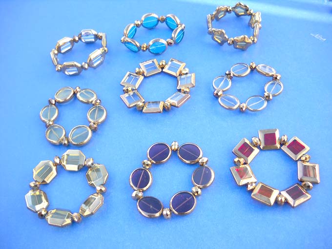 Bronze color metal bracelet with mega design