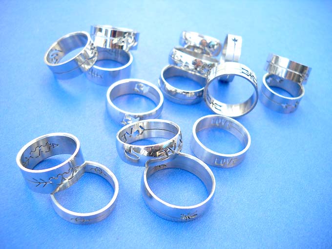 Mix theme fashionablestainless steel ring