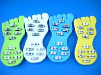 Assortment of black etch-in pattern adjustable silver plated toe ring