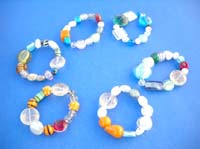 Assortment of glass bead mix fashion stretch bracelet