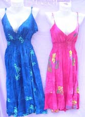 Hot fashion V neck cut top with tie up straps on ladies mid length party cruise wear dress