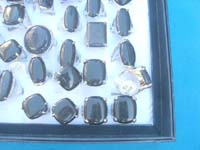 Fashion blue sand gemstone rings