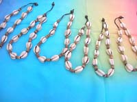Seed bead fresh water shell adjustable necklace