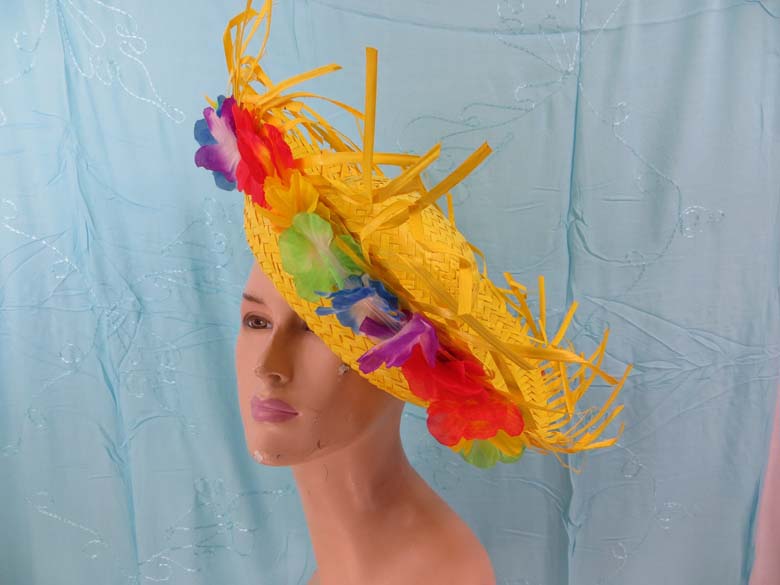 mexican-sombrero-hats-10-party-cap-aloha-hawaiian-flower-lei-b