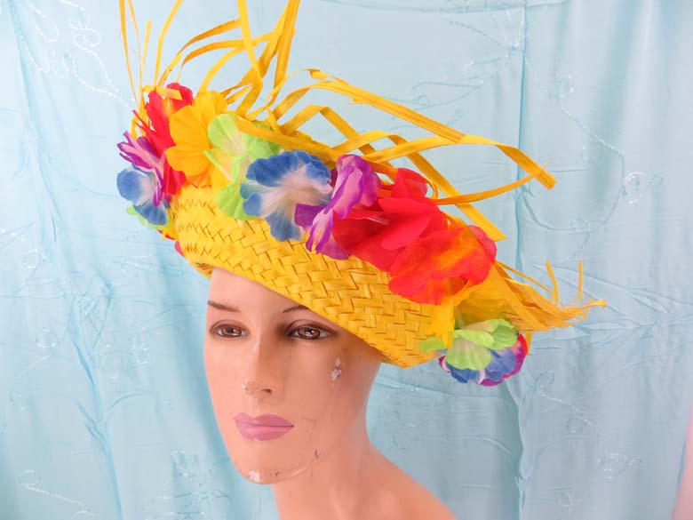 mexican-sombrero-hats-10-party-cap-aloha-hawaiian-flower-lei-d