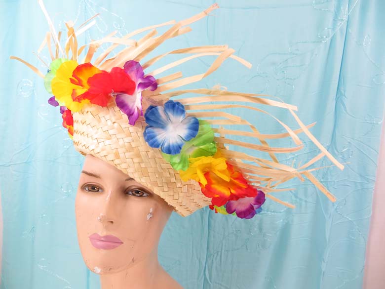 mexican-sombrero-hats-10-party-cap-aloha-hawaiian-flower-lei-e