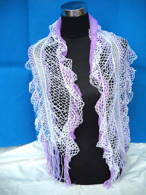 acrylic shawl with wavy edges, wholesale neckwear