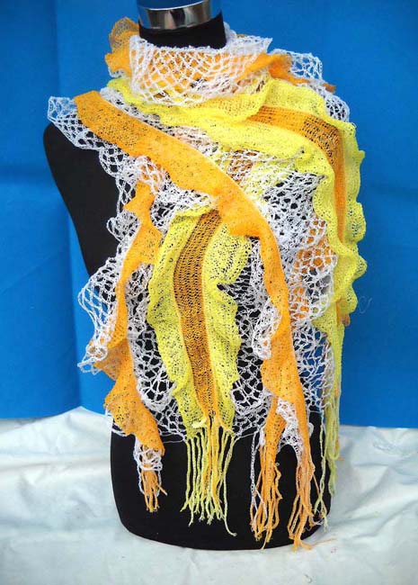 acrylic shawl with wavy edges, clothing suppliers