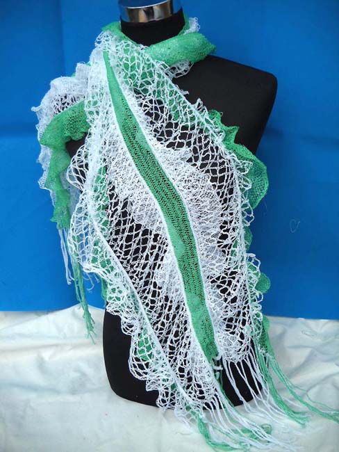 acrylic shawl with wavy edges, clothes supplier
