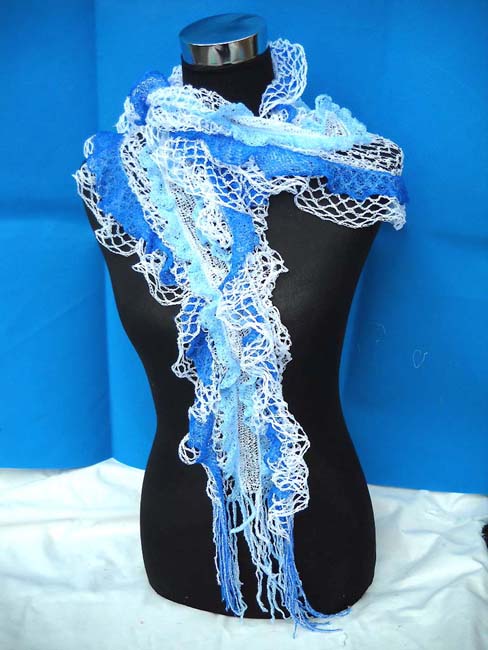 acrylic shawl with wavy edges, clothing supplier