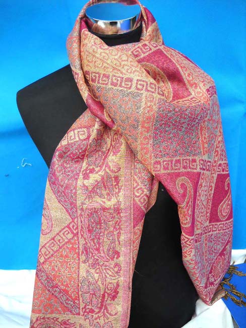 Gold thread silk scarf shawl wrap pashmina wool, wholesale clothes accessories