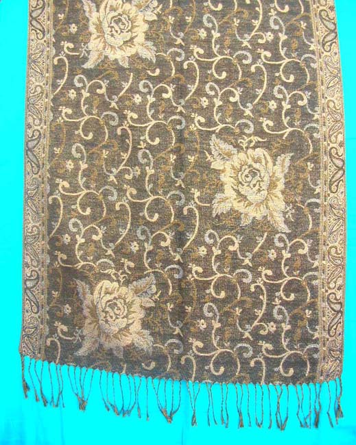 gold metallic thread pashmina shawls and scarves, pashmina scarves