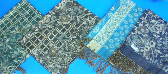pashmina silk shawl glittering gold thread flower patterns, winter scarves wholesale