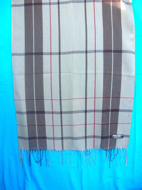 light thin pure pashmina shawl scarf wrap with multiple colored plaid