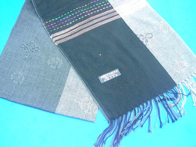 light thin pure pashmina fringed shawls