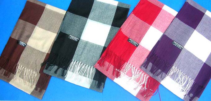 light thin pashmina silk plaid checker shawl wrap scarf