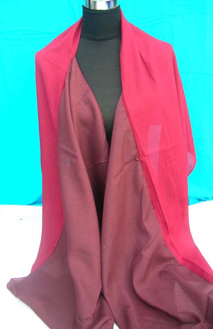 thin light two tone pashmina shawl