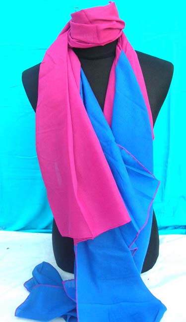 thin light two tone pashmina shawl