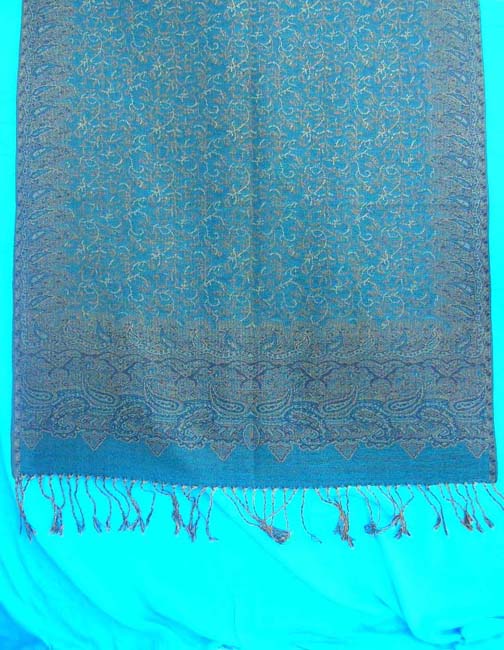 neck scarf wool pashmina wraps in small paisley designs