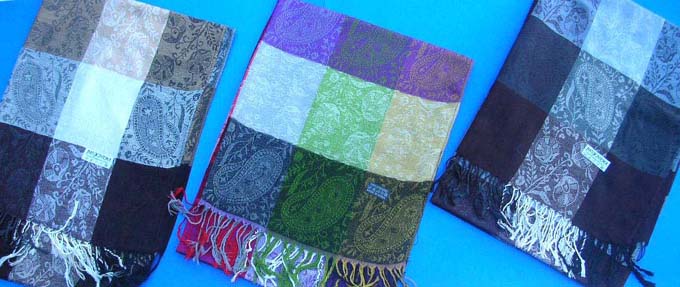women's accessories viscose shawls wraps in paisley plaid designs