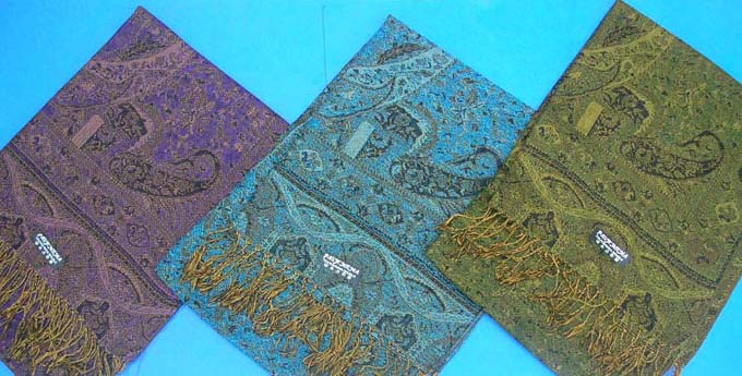 Women's Scarves Shawls-pashmina wool shawl crafted paisley designs