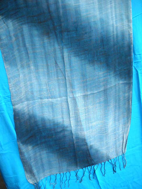 Light thin polyester cotton like tie dye color shawl
