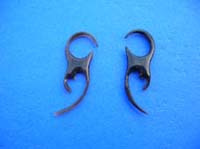 Tribal monkey theme horn earrings