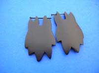 Sun burst motif wooden post earrings