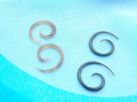 horn spiral tribal earring