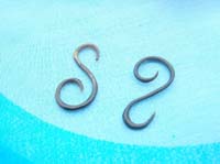 S spirals organic tunnels talons horn earring