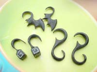assorted horn earrings tribal designs 