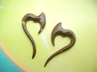 organic ear jewelry coconut wood