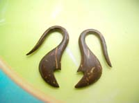 tribal coconut wood rings ear plugs