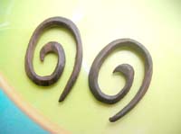 Coconut wood spirals organic plugs