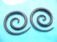 wood spiral wood ear plug tapers and ear stretcher expander
