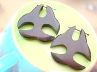 wooden peg earrings 