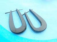 U shape wooden stick tribal earlets