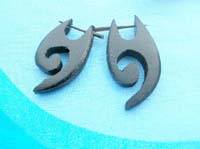 organic jewelry wood Post Earrings