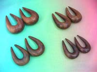 Big gauge organic wooden body jewelry U shape