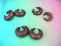 Wooden ear expanders body piercing stretching crescents 