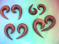 Heavy gauge wood taper stretcher expander ear plug 