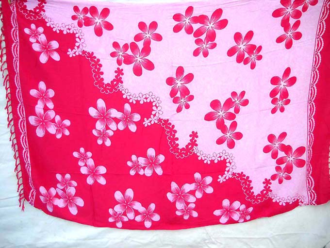 Silk screen printed sarong